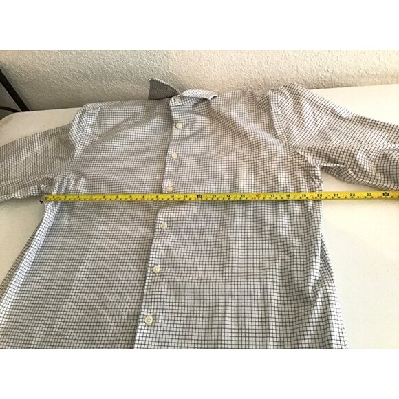 GOODIELLOW- MENS WHITE/BLACK LONG SLEEVE BUTTON DOWN SHIRT SIZE LARGE - Picture 5 of 6